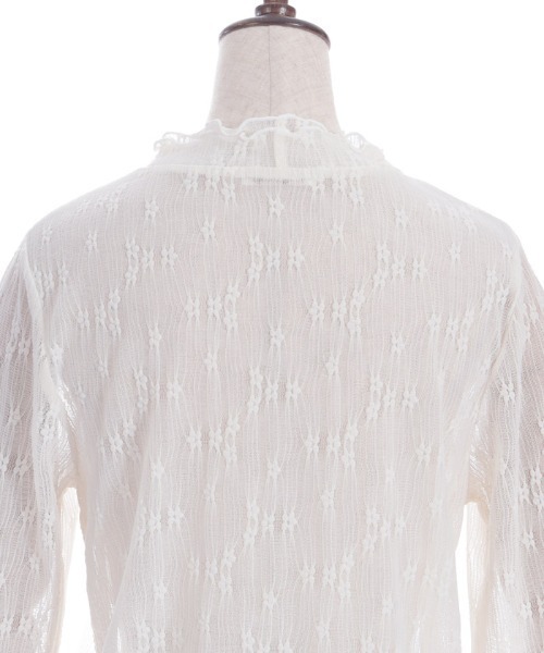 axes femme(アクシーズファム)の「連ボタン花レースインナー(Tシャツ/カットソー・レディース・ピンク/キナリ/ブラック・FREE)」の10枚目の写真