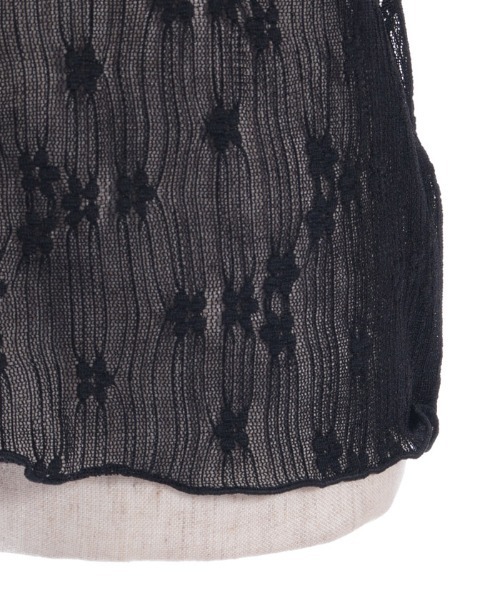 axes femme(アクシーズファム)の「連ボタン花レースインナー(Tシャツ/カットソー・レディース・ピンク/キナリ/ブラック・FREE)」の18枚目の写真