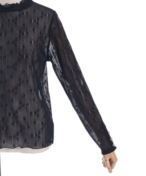 axes femme(アクシーズファム)の「連ボタン花レースインナー(Tシャツ/カットソー・レディース・ピンク/キナリ/ブラック・FREE)」の21枚目の写真