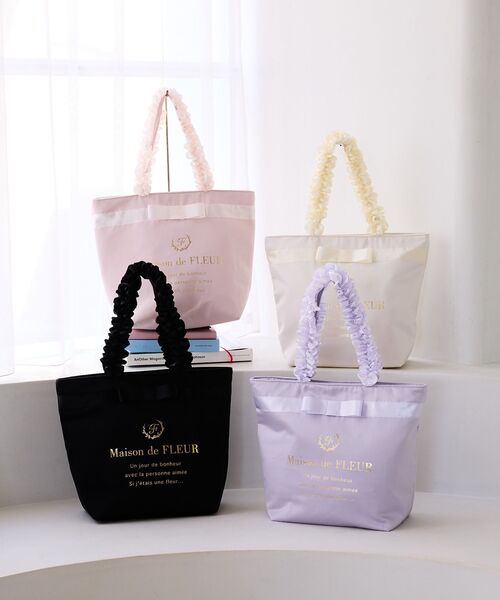 本日のみ値下げ⭐︎HERZ フルールトート ブランドロゴフリルハンドルトートMバッグ（トートバッグ）｜Maison de