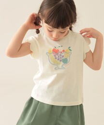 BEAMS mini | フルーツ スカラップ Tシャツ 2025SS（90～150cm）(Tシャツ/カットソー)