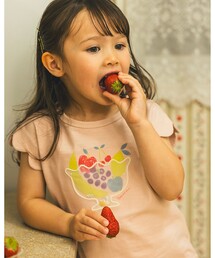 BEAMS mini | フルーツ スカラップ Tシャツ 2025SS（90～150cm）(Tシャツ/カットソー)