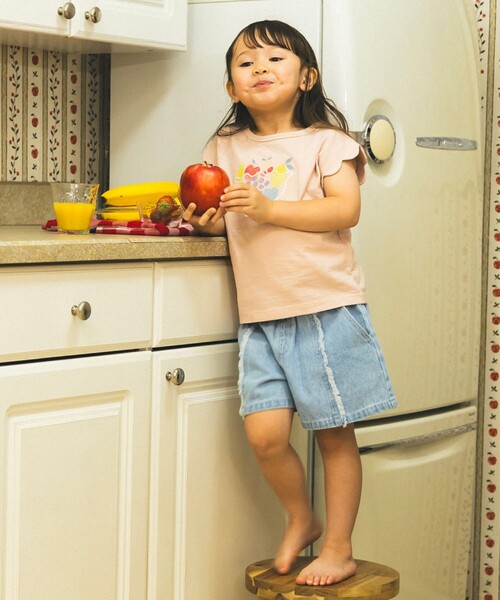 BEAMS mini（ビームスミニ）の「フルーツ スカラップ Tシャツ 2025SS（90～150cm）（Tシャツ/カットソー・キッズ・ピンク/オフホワイト・90/110/120/130/140/150/100）」の9枚目の写真