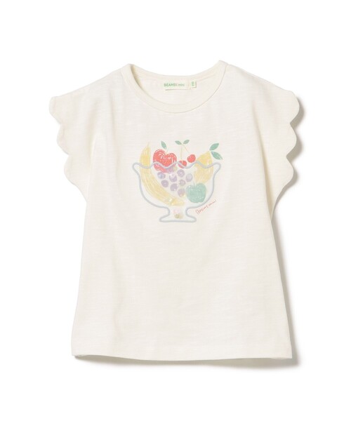 BEAMS mini（ビームスミニ）の「フルーツ スカラップ Tシャツ 2025SS（90～150cm）（Tシャツ/カットソー・キッズ・ピンク/オフホワイト・90/110/120/130/140/150/100）」の10枚目の写真
