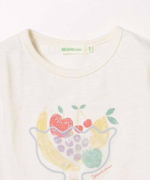 BEAMS mini（ビームスミニ）の「フルーツ スカラップ Tシャツ 2025SS（90～150cm）（Tシャツ/カットソー・キッズ・ピンク/オフホワイト・90/110/120/130/140/150/100）」の11枚目の写真