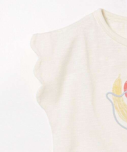 BEAMS mini（ビームスミニ）の「フルーツ スカラップ Tシャツ 2025SS（90～150cm）（Tシャツ/カットソー・キッズ・ピンク/オフホワイト・90/110/120/130/140/150/100）」の12枚目の写真