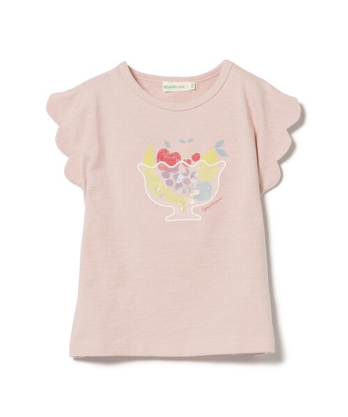 BEAMS mini（ビームスミニ）の「フルーツ スカラップ Tシャツ 2025SS（90～150cm）（Tシャツ/カットソー・キッズ・ピンク/オフホワイト・90/110/120/130/140/150/100）」の16枚目の写真