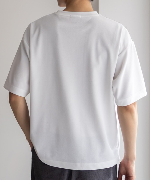 URBAN COLLECTION（アーバンコレクション）の「URBANCOLLECTION カットジョーゼット 布帛パネル切替テーパードTシャツ（Tシャツ/カットソー・メンズ・ブラック系その他/ホワイト系その他・S/M/L/XL）」の7枚目の写真
