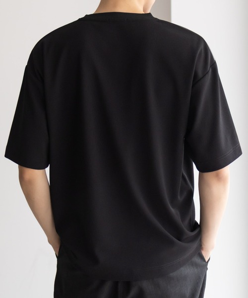 URBAN COLLECTION（アーバンコレクション）の「URBANCOLLECTION カットジョーゼット 布帛パネル切替テーパードTシャツ（Tシャツ/カットソー・メンズ・ブラック系その他/ホワイト系その他・S/M/L/XL）」の11枚目の写真