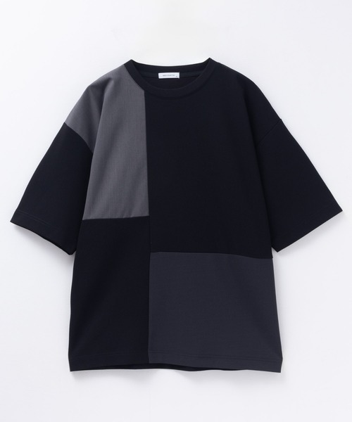 URBAN COLLECTION（アーバンコレクション）の「URBANCOLLECTION カットジョーゼット 布帛パネル切替テーパードTシャツ（Tシャツ/カットソー・メンズ・ブラック系その他/ホワイト系その他・S/M/L/XL）」の18枚目の写真