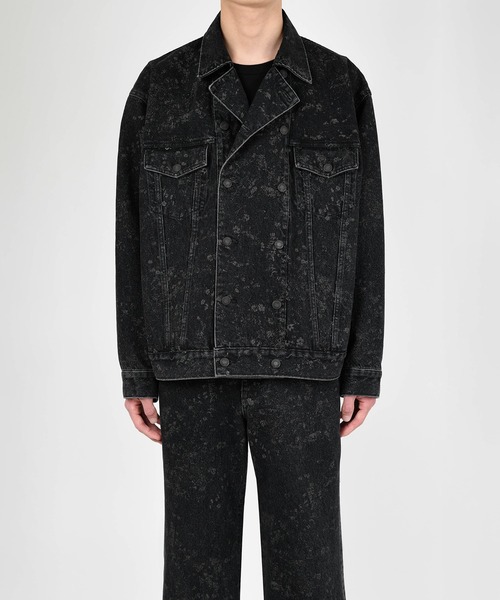 LAD MUSICIAN（ラッドミュージシャン）の「14oz DENIM SMALL FLOWER BLOUSON（デニムジャケット・メンズ・ブラック・44/46/42）」の2枚目の写真