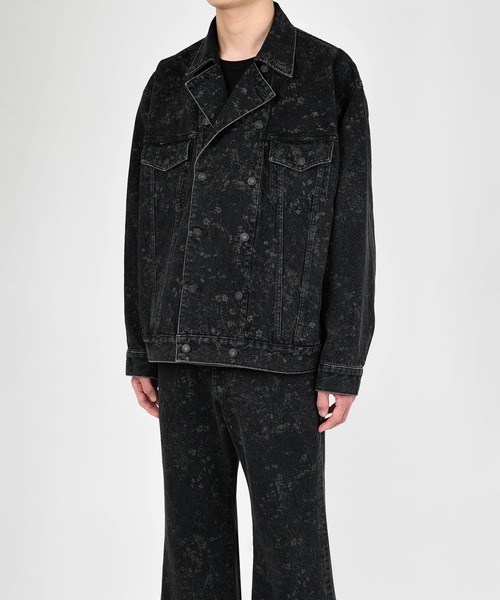 LAD MUSICIAN（ラッドミュージシャン）の「14oz DENIM SMALL FLOWER BLOUSON（デニムジャケット・メンズ・ブラック・44/46/42）」の3枚目の写真