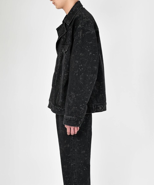 LAD MUSICIAN（ラッドミュージシャン）の「14oz DENIM SMALL FLOWER BLOUSON（デニムジャケット・メンズ・ブラック・44/46/42）」の4枚目の写真