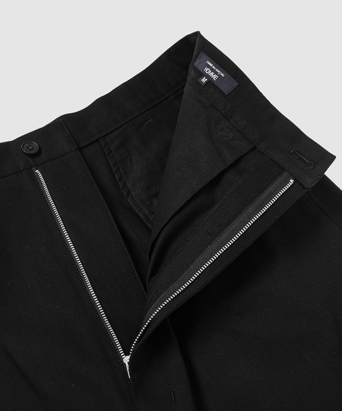 COMME des GARCONS HOMME（コム デ ギャルソン・オム）の「COTTON SERGE ONE TUCK PANTS（チノパンツ・メンズ・ブラック・S/M/XS/L）」の6枚目の写真