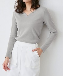 Pierrot | ネックが選べるテレコリブカットソー(Tシャツ/カットソー)