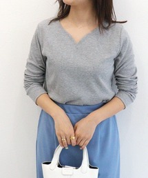 Pierrot | ネックが選べるテレコリブカットソー(Tシャツ/カットソー)