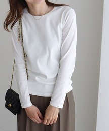 Pierrot（ピエロ）の「ネックが選べるテレコリブカットソー（Tシャツ/カットソー）」