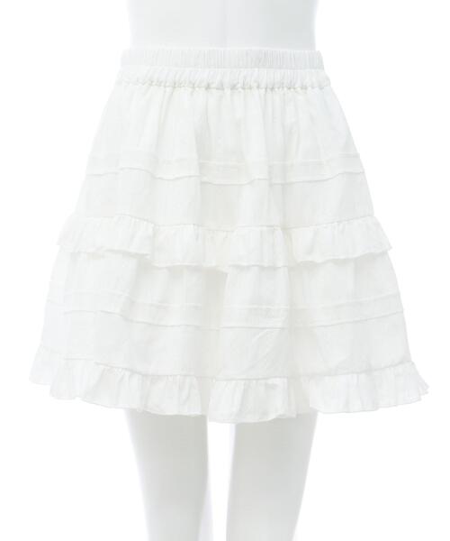 INGNI（イング）の「コットンレースティアードミニスカパン（スカート・レディース・ブラック/オフホワイト・FREE）」の19枚目の写真