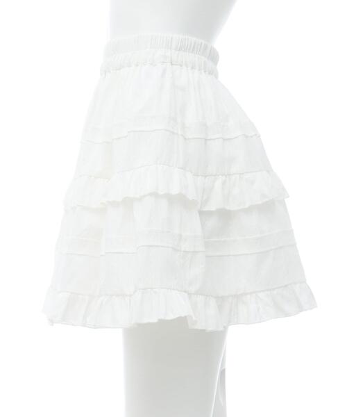 INGNI（イング）の「コットンレースティアードミニスカパン（スカート・レディース・ブラック/オフホワイト・FREE）」の20枚目の写真