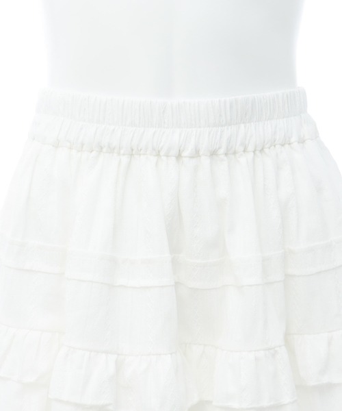 INGNI（イング）の「コットンレースティアードミニスカパン（スカート・レディース・ブラック/オフホワイト・FREE）」の15枚目の写真