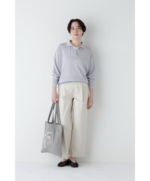 human woman(ヒューマンウーマン)の「◆【ウォッシャブル】ペーパーヤーンセーラーカラートップス(ニット/セーター・レディース・ライトグリーン/ホワイト/パープル・MEDIUM)」の16枚目の写真