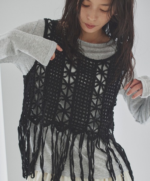 ✨新品・未使用✨アドミラル新作　キルトプリントペプラムTEE サイズＬ ✨新品・未使用✨アドミラル新作 キルトプリントペプラムTEE