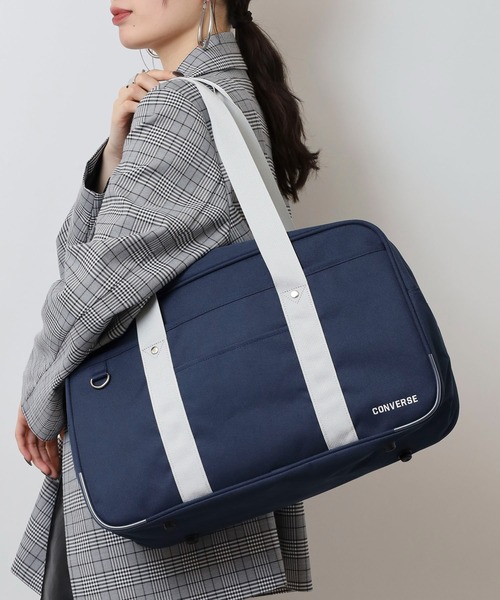 CONVERSE（コンバース）の「CONVERSEﾎﾟﾘｽｸｰﾙﾎﾞｽﾄﾝ（ボストンバッグ・レディース・ネイビー・FREE）」の15枚目の写真