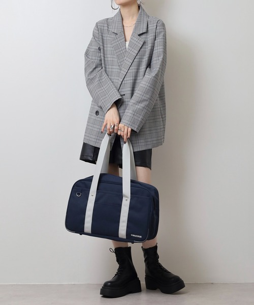 CONVERSE（コンバース）の「CONVERSEﾎﾟﾘｽｸｰﾙﾎﾞｽﾄﾝ（ボストンバッグ・レディース・ネイビー・FREE）」の16枚目の写真