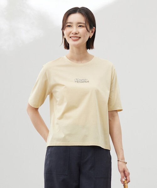 J.PRESS(ジェイプレス)の「【洗える】ロゴ Tシャツ(Tシャツ/カットソー・レディース・ブラック系1/ホワイト系/ふじ色系/イエロー系・T13/T15)」の4枚目の写真