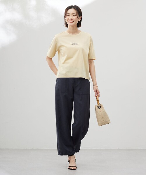 J.PRESS(ジェイプレス)の「【洗える】ロゴ Tシャツ(Tシャツ/カットソー・レディース・ブラック系1/ホワイト系/ふじ色系/イエロー系・T13/T15)」の9枚目の写真
