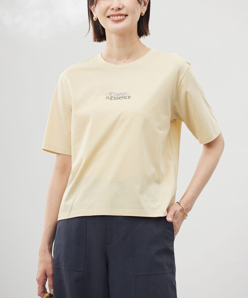 J.PRESS(ジェイプレス)の「【洗える】ロゴ Tシャツ(Tシャツ/カットソー・レディース・ブラック系1/ホワイト系/ふじ色系/イエロー系・T13/T15)」の10枚目の写真