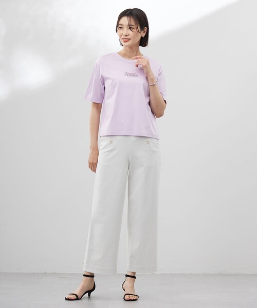 J.PRESS(ジェイプレス)の「【洗える】ロゴ Tシャツ(Tシャツ/カットソー・レディース・ブラック系1/ホワイト系/ふじ色系/イエロー系・T13/T15)」の11枚目の写真