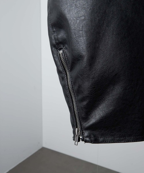 ENDER PRODUCTS（エンダープロダクツ）の「オーバーサイズ ダブルライダースジャケット【ENDER PRODUCTS/エンダープロダクツ】（ライダースジャケット・メンズ・ブラック・L）」の11枚目の写真