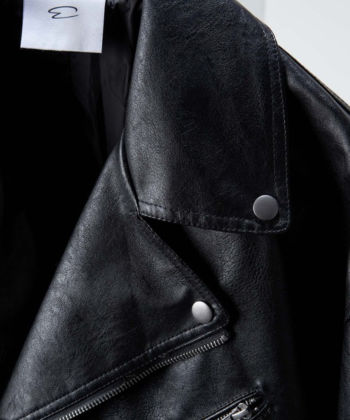 ENDER PRODUCTS（エンダープロダクツ）の「オーバーサイズ ダブルライダースジャケット【ENDER PRODUCTS/エンダープロダクツ】（ライダースジャケット・メンズ・ブラック・L）」の17枚目の写真