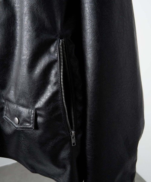 ENDER PRODUCTS（エンダープロダクツ）の「オーバーサイズ ダブルライダースジャケット【ENDER PRODUCTS/エンダープロダクツ】（ライダースジャケット・メンズ・ブラック・L）」の7枚目の写真