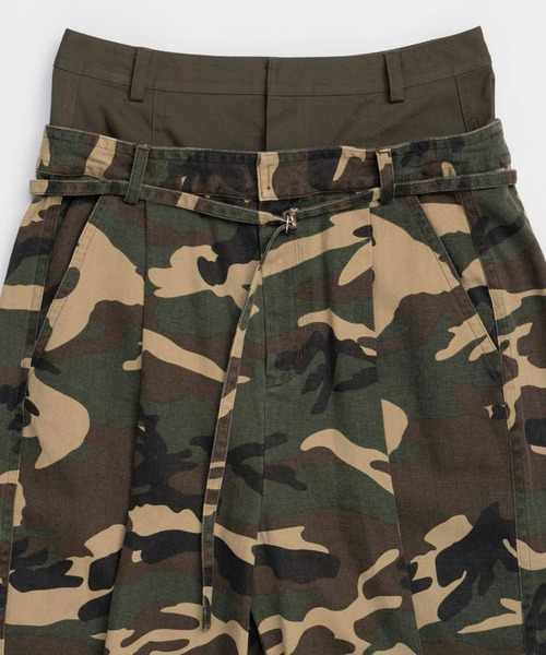 MAISON SPECIAL（メゾンスペシャル）の「2way Double Waist CAMO Curve Shorts/2WAYダブルウエストCAMOカーブハーフパンツ【MAISON SPECIAL/メゾンスペシャル】（チノパンツ・レディース・マルチ・36/38）」の12枚目の写真
