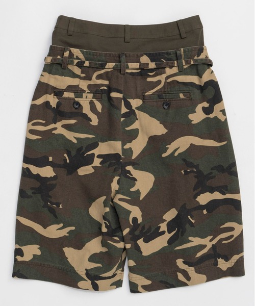 MAISON SPECIAL（メゾンスペシャル）の「2way Double Waist CAMO Curve Shorts/2WAYダブルウエストCAMOカーブハーフパンツ【MAISON SPECIAL/メゾンスペシャル】（チノパンツ・レディース・マルチ・36/38）」の14枚目の写真