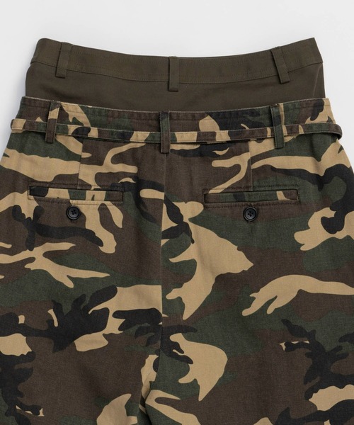 MAISON SPECIAL（メゾンスペシャル）の「2way Double Waist CAMO Curve Shorts/2WAYダブルウエストCAMOカーブハーフパンツ【MAISON SPECIAL/メゾンスペシャル】（チノパンツ・レディース・マルチ・36/38）」の15枚目の写真