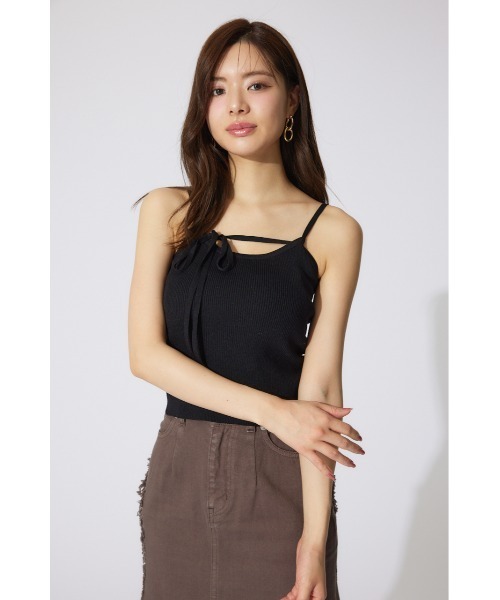 rienda（リエンダ）の「リボンデティールキャミソールセットカーディガン（カーディガン/ボレロ・レディース・ブラック/グレー/イエロー・FREE）」の12枚目の写真