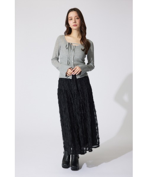 rienda（リエンダ）の「リボンデティールキャミソールセットカーディガン（カーディガン/ボレロ・レディース・ブラック/グレー/イエロー・FREE）」の18枚目の写真