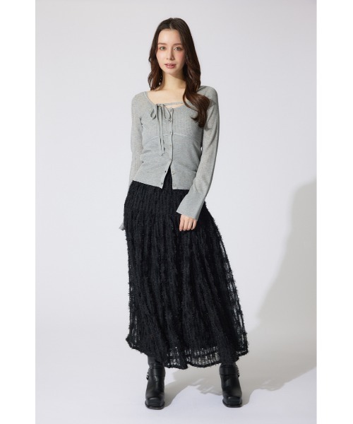 rienda（リエンダ）の「リボンデティールキャミソールセットカーディガン（カーディガン/ボレロ・レディース・ブラック/グレー/イエロー・FREE）」の19枚目の写真