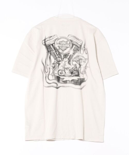 Dickies(R) x H-D(R)ヘビーウェイトVツインエンジンTシャツ（T
