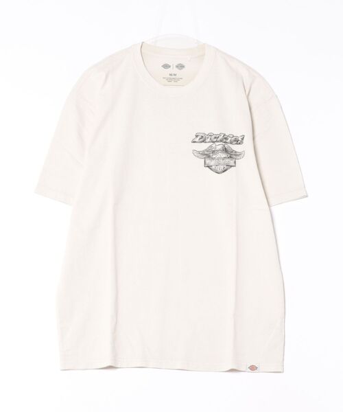 Harley-Davidson(ハーレーダビッドソン)の「Dickies(R) x H-D(R)ヘビーウェイトVツインエンジンTシャツ(Tシャツ/カットソー・メンズ・ホワイト系その他・S/M/L/XL/XXL)」の7枚目の写真
