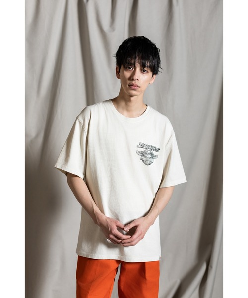 Dickies(R) x H-D(R)ヘビーウェイトVツインエンジンTシャツ（T