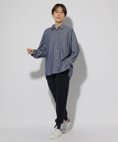 Elura（エルーラ）の「アイロンいらずドルマンシャツ/321615（シャツ/ブラウス・レディース・ネイビー/ベージュ/ブルー・MEDIUM/LARGE）」の19枚目の写真