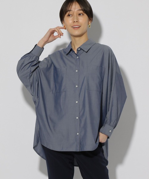 Elura（エルーラ）の「アイロンいらずドルマンシャツ/321615（シャツ/ブラウス・レディース・ネイビー/ベージュ/ブルー・MEDIUM/LARGE）」の21枚目の写真