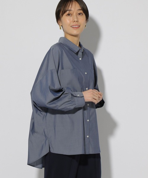 Elura（エルーラ）の「アイロンいらずドルマンシャツ/321615（シャツ/ブラウス・レディース・ネイビー/ベージュ/ブルー・MEDIUM/LARGE）」の22枚目の写真