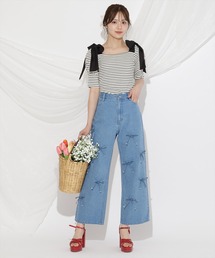 WILLSELECTION（ウィルセレクション）の「リボンモチーフデニムパンツ（その他パンツ）」