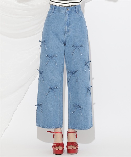 WILLSELECTION(ウィルセレクション)の「リボンモチーフデニムパンツ(その他パンツ・レディース・ブルー/ネイビー・SMALL/MEDIUM)」の16枚目の写真