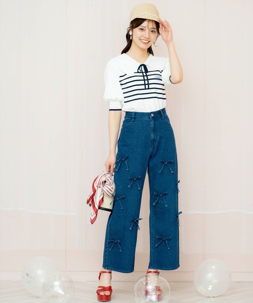 WILLSELECTION(ウィルセレクション)の「リボンモチーフデニムパンツ(その他パンツ・レディース・ブルー/ネイビー・SMALL/MEDIUM)」の13枚目の写真